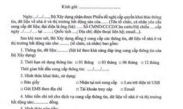 mẫu thông báo tra cứu định danh điện tử bất động sản